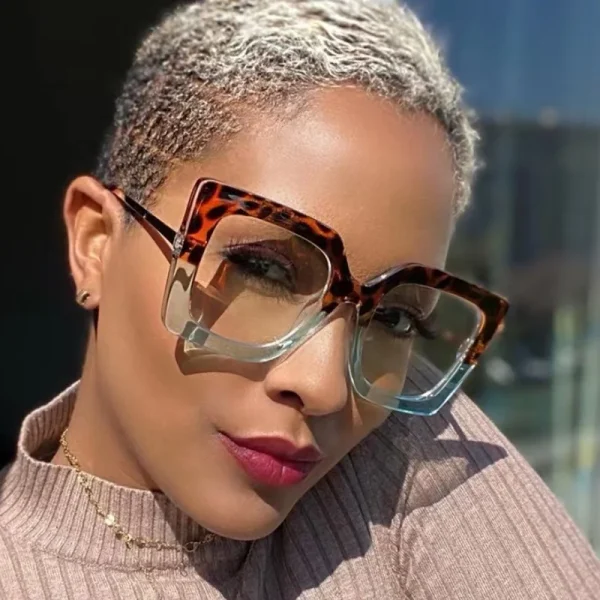 High Quality Women Frame Fashion Square Blue Light Blocking Glasses clear Optical Spectacle Retro Man