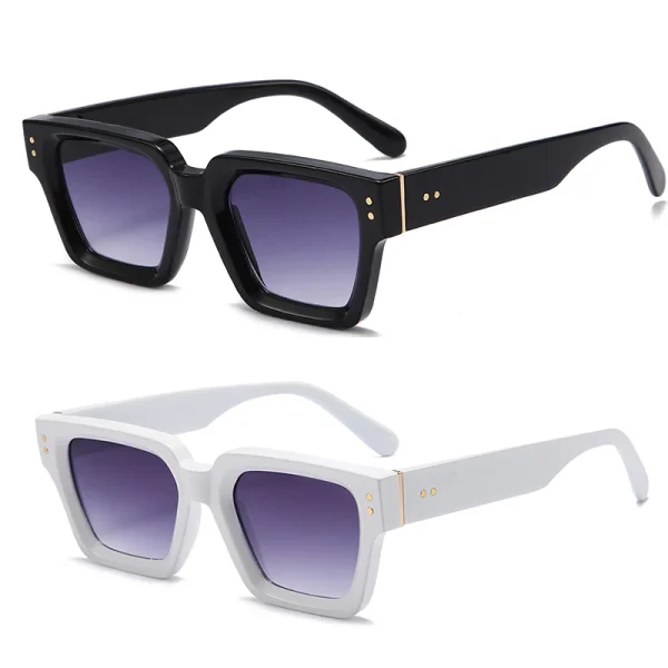 Retro Rectangle Brand Black Shades Man Advanced Gafas De Sol Luxury Design Sunglasses Trendy Women UV400 - Image 5