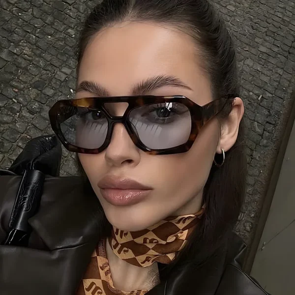 Fast Delivery Retro Double Beam Shades Women Vintage Square Sun Glasses Men Square Sunglasses 2024 - Image 2