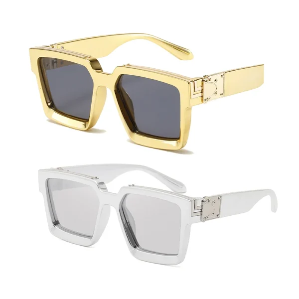 Fashion Oversize Frame Sun Glasses Luxury Women Millionaire Shades Trendy Sunglasses High Quality Man UV400