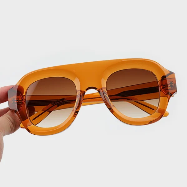 High Quality CR39 Lens Custom Shades Luxury Thick Green Frame Oversize Vintage Square Design Acetate Eyewear Sunglasses - Image 4