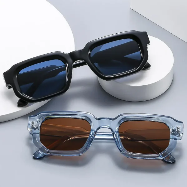 2025 Thick Frame Luxury Branded Sunglasses Black Small Frames Square Sun Glasses for Men Women