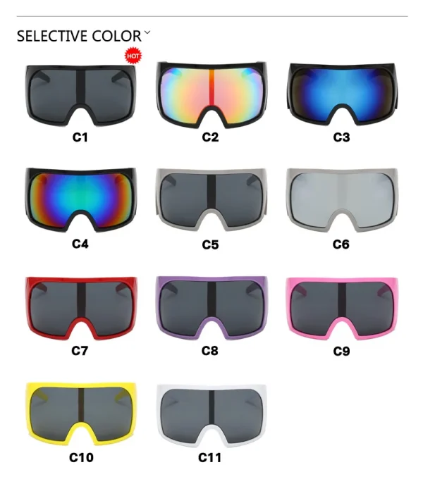 Women Men Y2K Futuristic Sun Glasses Oversized Mask One Pieces Lens Technology Shades Fashion Sunglasses Outstreet - Image 6