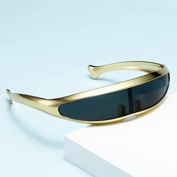Fashion Outdoor One Piece Sunglasses Personality X-man Fish Tail Windproof Sports Cycling Space Robots Y2K Shades - Image 2