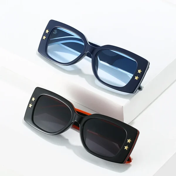 Fashion Oversized Shades Square Rectangle Frame Man Outdoor Trendy UV400 Women Ins Sunglasses - Image 4