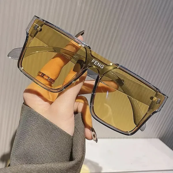 One-Piece Cycling Windbreak Sunglasses New GY08 Men Cool Personality Retro Luxury Fresh Shades Women Oversized Square - Image 2