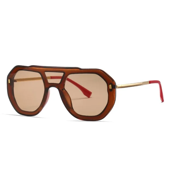 Oversized Shades Metal Frame Men Black Fashion Round Sun Glasses Vintage Retro Women Lentes De Sol UV400 Sunglasses - Image 5