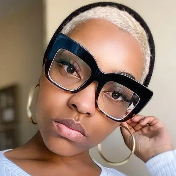 Retro Oversized Square Glasses Women Optical Eyewear Fashion Frames Blue Light Blocking Internet Celebrity Man Personality - Image 2