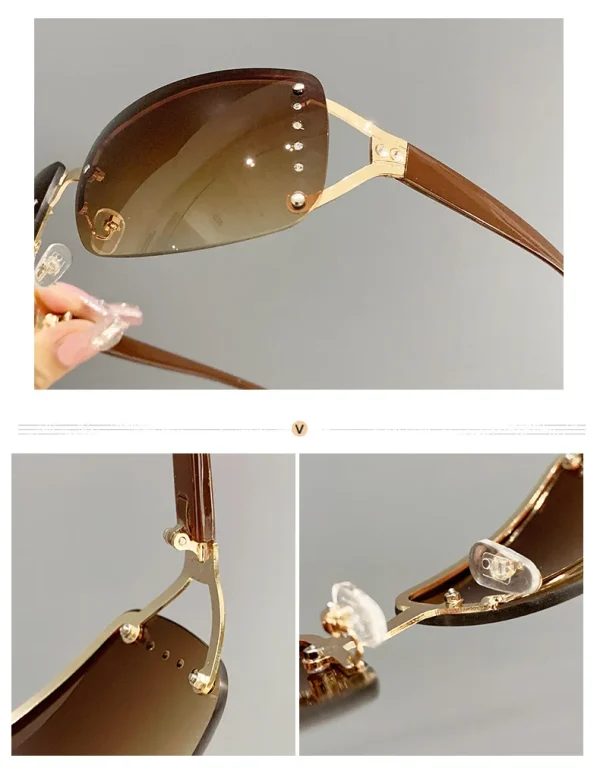New Fashion Half Frame Style Driving Sun Protection Shades Ladies Gentlemen Vintage Sunglasses - Image 6