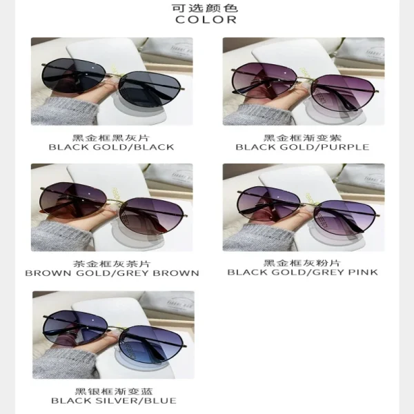 New Arrival Personality Fashion Versatile Driving Eye Protection Women Shades Vintage Sunglasses - Image 2