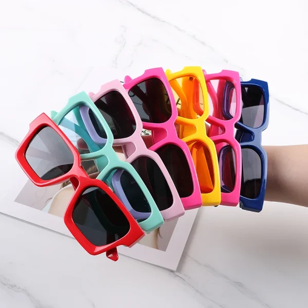 Custom Colorful Trendy Luxury Square Thick Sun Glasses Men Women Lentes De Sol Shades Sunglasses 2025