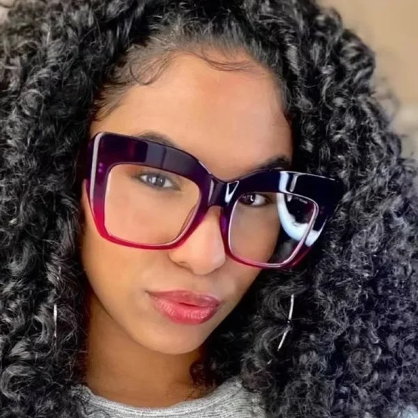 Retro Oversized Square Glasses Women Optical Eyewear Fashion Frames Blue Light Blocking Internet Celebrity Man Personality - Image 3