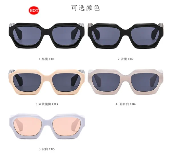 LMA 3658 Fashion Luxury High Quality Irregular Shades Small Frame square UV400 protection Men Women Trend Sunglasses - Image 6
