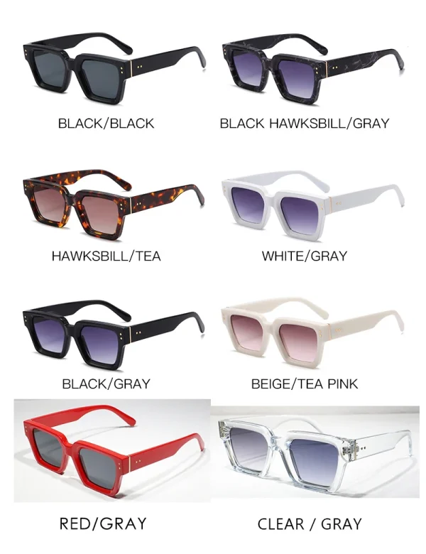 Square Shades Men High Quality Fashion Women Retro Vintage Custom Sunglasses Logo 2025 - Image 6