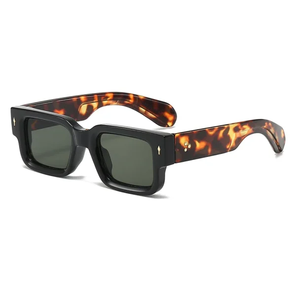 Ladies Small Square Thick Frame Eyewear Brand Designer Sunglass Men Sunglasses 2025 Luxury for Women - Image 4