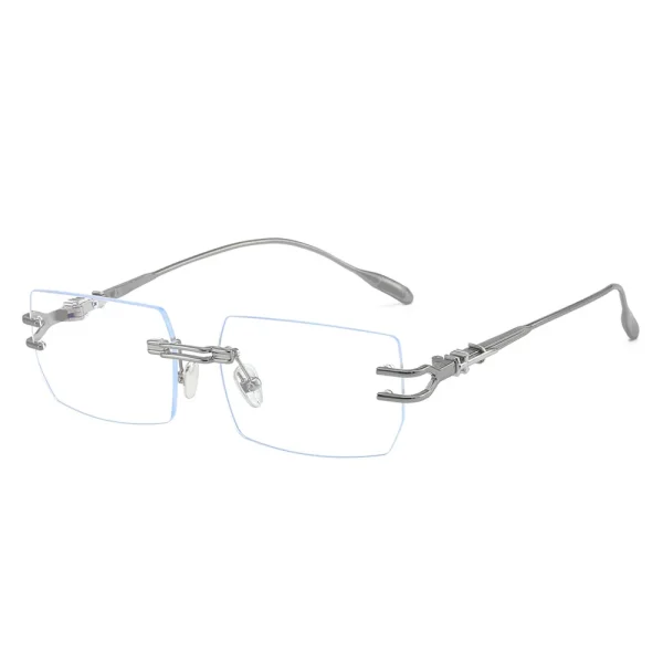 Luxury Metal Rimless Square Sunglasses Men Women Brand Designer Fashion Shades UV400 Sun Glasses 2025 - Image 6