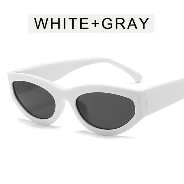 Fashion Small Beige square Frame Cat Eye Shades Trendy Beach Vintage Women Custom Sunglasses Retro - Image 6