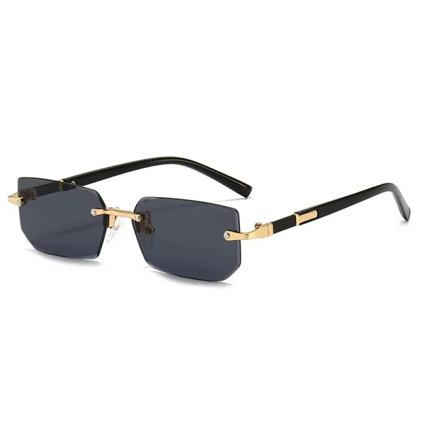 Rimless Rectangle Fashion Popular Women Men Sunglasses Small Square Sun Glasses Female Male Summer Traveling Oculos - Image 2
