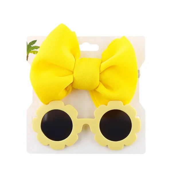 Fashion Round Children Sunglasses Belt Cute Cartoon Baby Toy Sun Glasses Cotton hair Solid Sunglasses Kids - Image 6