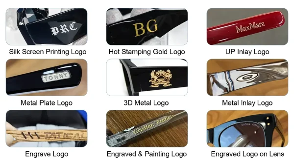 High Quality Sunglasses Fashion Vintage UV400 Women Luxury Designer Custom Logo Shades Men Gold Metal Black Frame - Image 6