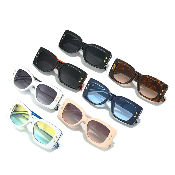 Fashion Oversized Shades Square Rectangle Frame Man Outdoor Trendy UV400 Women Ins Sunglasses - Image 6