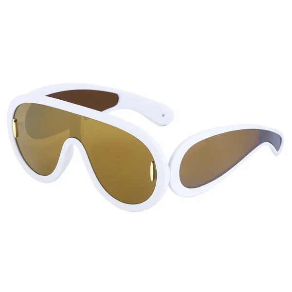 High Quality 2025 Women Oversized Shield Uv400 Luxury Y2k Sunglasses Men Design Top One Piece Designer Glasses - Image 5