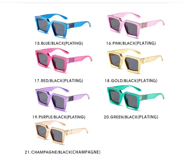 Fashion Oversize Frame Sun Glasses Luxury Women Millionaire Shades Trendy Sunglasses High Quality Man UV400 - Image 6