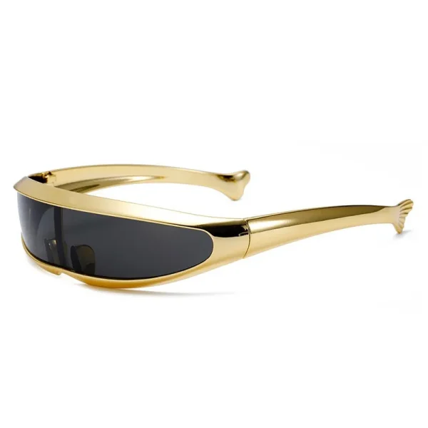 Fashion Outdoor One Piece Sunglasses Personality X-man Fish Tail Windproof Sports Cycling Space Robots Y2K Shades