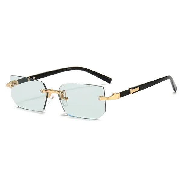 Rimless Rectangle Fashion Popular Women Men Sunglasses Small Square Sun Glasses Female Male Summer Traveling Oculos - Image 5