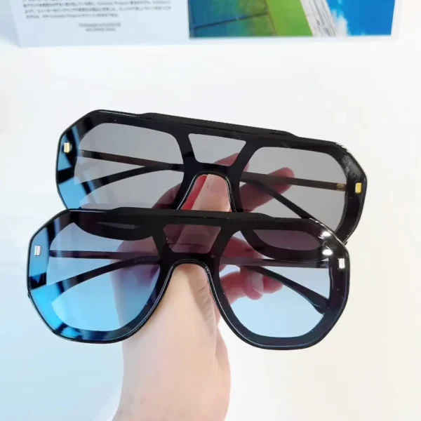Oversized Shades Metal Frame Men Black Fashion Round Sun Glasses Vintage Retro Women Lentes De Sol UV400 Sunglasses - Image 3