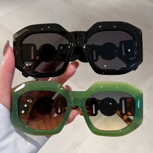 2025 Vintage Brand Designer Sunglasses UV400 Women Retro Classic Hexagon Big Frame Sun Glasses