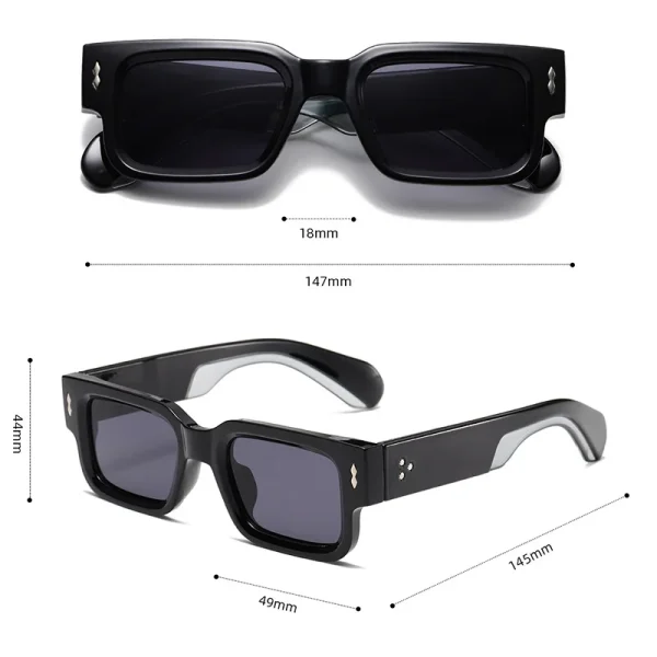 Top Quality Retro Classic Square Sunglasses Men Thick Frame Sunglass Women Outdoor Fashion Driving Sun Glasses - Image 4