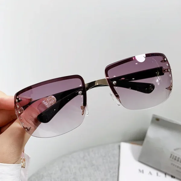 New Fashion Half Frame Style Driving Sun Protection Shades Ladies Gentlemen Vintage Sunglasses - Image 3