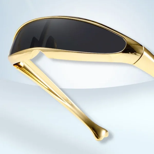 Fashion Outdoor One Piece Sunglasses Personality X-man Fish Tail Windproof Sports Cycling Space Robots Y2K Shades - Image 3