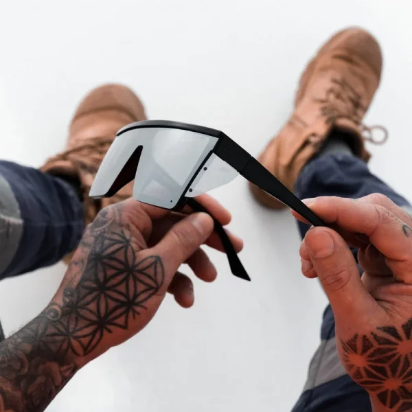 Safety Sunglasses Popular Custom Silver Shades Trendy Brand Women Men Protect Goggles Personality Oversize ANSI Z87.1 - Image 2