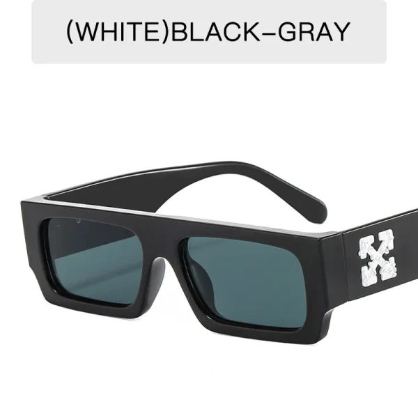Retro Square Pc Shades Trendy Ladies Street Shot Small Frame Personalized Hip Hop Metal Hinged Sunglasses 2025 - Image 4
