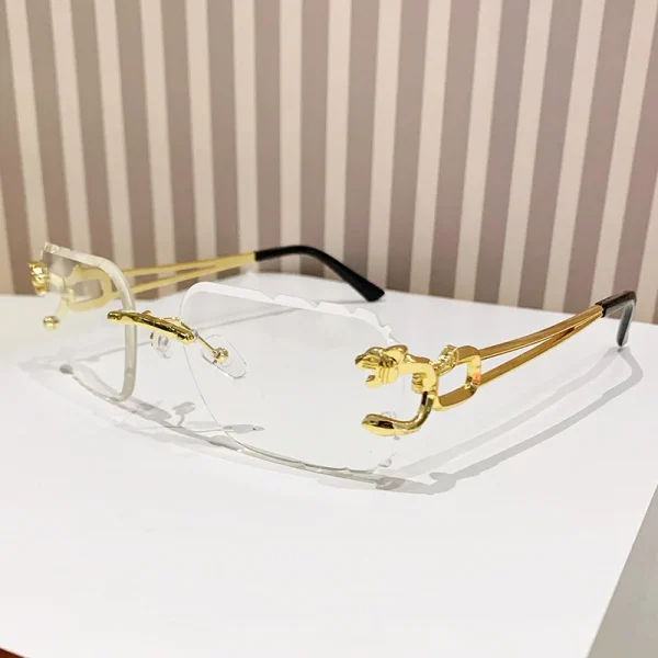 Retro Frameless 2025 Fashion China Wholesale UV400 Rimless Men Sunglasses Men High Quality Metal - Image 6