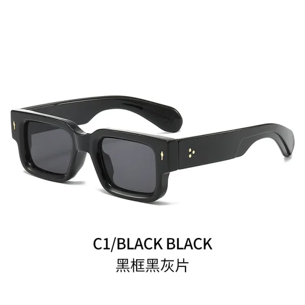 Ladies Small Square Thick Frame Eyewear Brand Designer Sunglass Men Sunglasses 2025 Luxury for Women - Image 6