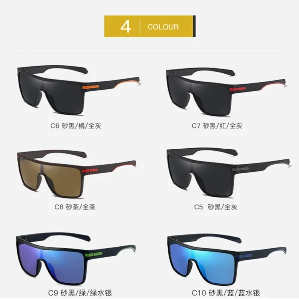 Personalized Oversize Frame Shades Men Trendy Driving Polarized Sunglasses UV400 Women High Quality - Image 6