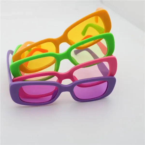 Small Framed Rectangle Plastic Candy Sunglasses Women 2025 Fashion Party Shades Designer Glasses Men Sunglasses - Image 5