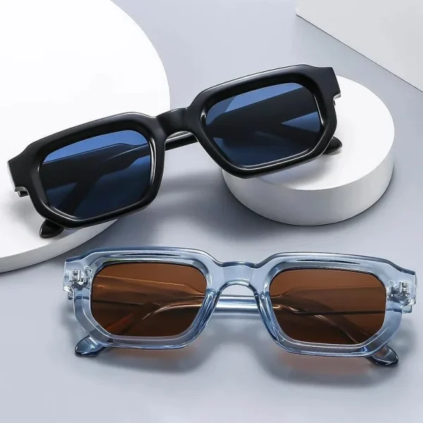 Fashion Thick Frame Sun Glasses High Quality Square Rectangle Sunglasses Men Women