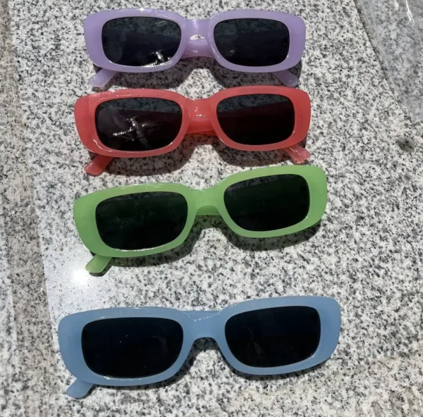 Small Framed Rectangle Plastic Candy Sunglasses Women 2025 Fashion Party Shades Designer Glasses Men Sunglasses - Image 2