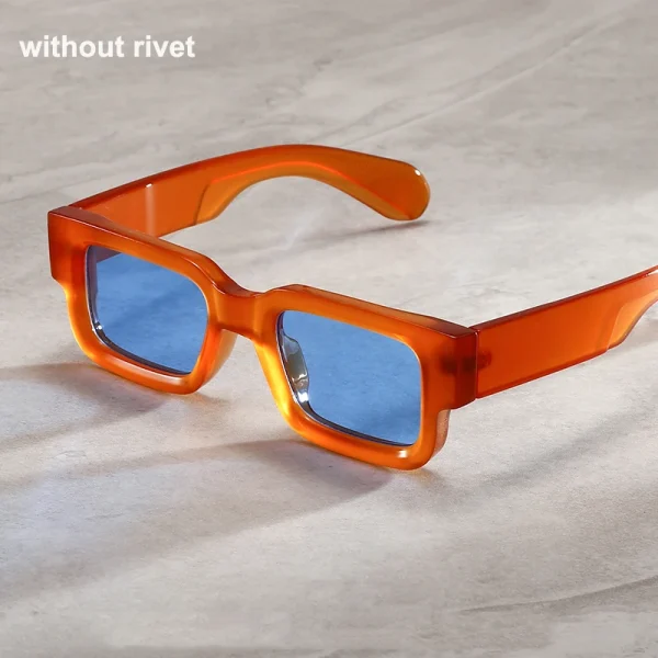 High Quality Square Thick Frames Sun Glasses Custom Vintage Rectangle Sunglasses Women Men
