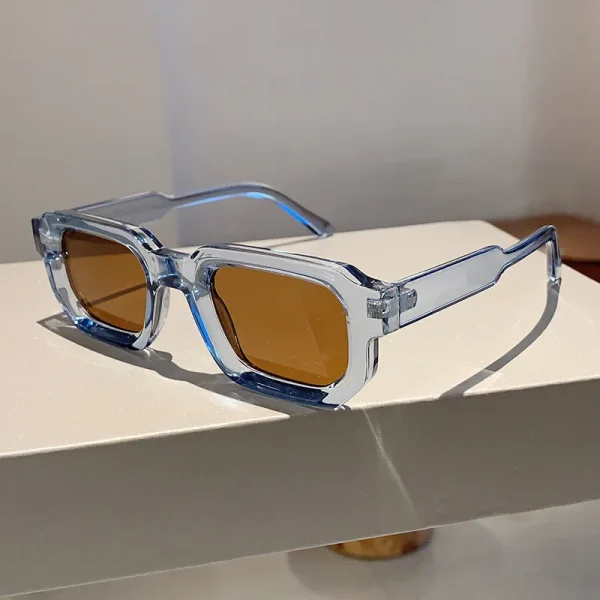 Fashion Thick Frame Sun Glasses High Quality Square Rectangle Sunglasses Men Women - Image 3