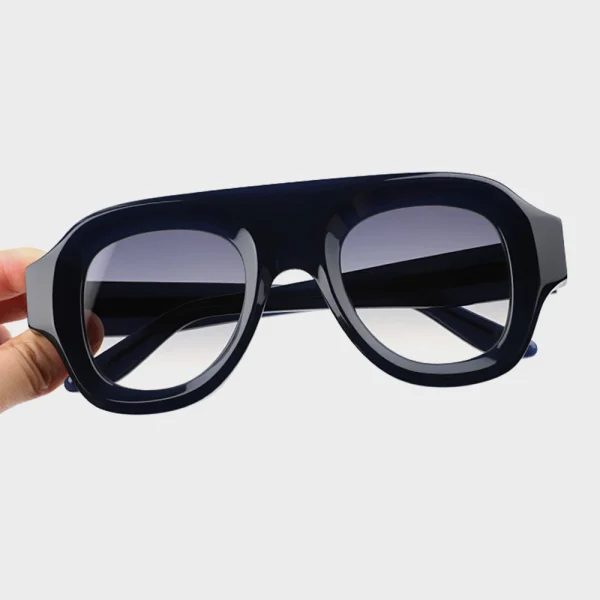 High Quality CR39 Lens Custom Shades Luxury Thick Green Frame Oversize Vintage Square Design Acetate Eyewear Sunglasses - Image 5