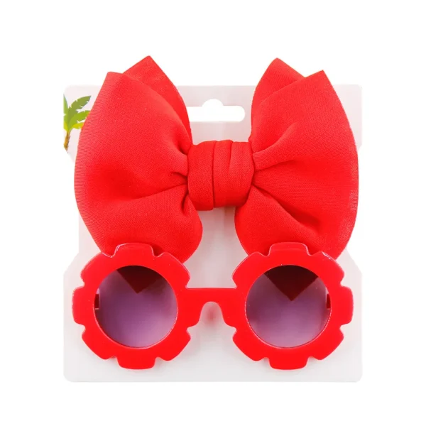 Fashion Round Children Sunglasses Belt Cute Cartoon Baby Toy Sun Glasses Cotton hair Solid Sunglasses Kids - Image 4