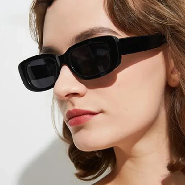 Classic Small Frame Women Brand Design Retro square Eyewear Female Clear Blue Red Green Lens Man Sunglasses UV400 - Image 4