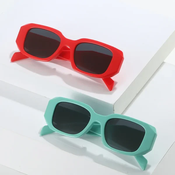Sun Glasses Famous Brands Lunette De Sol Sunglasses Rectangle Shade Sun Glasses - Image 3
