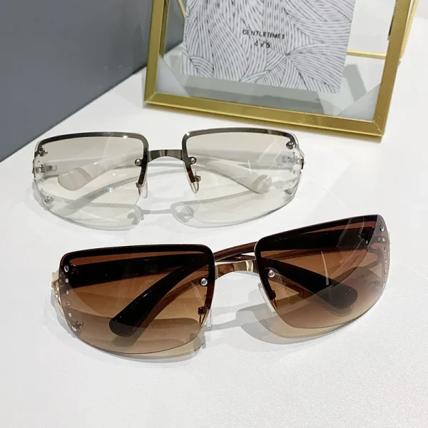 New Fashion Half Frame Style Driving Sun Protection Shades Ladies Gentlemen Vintage Sunglasses - Image 4