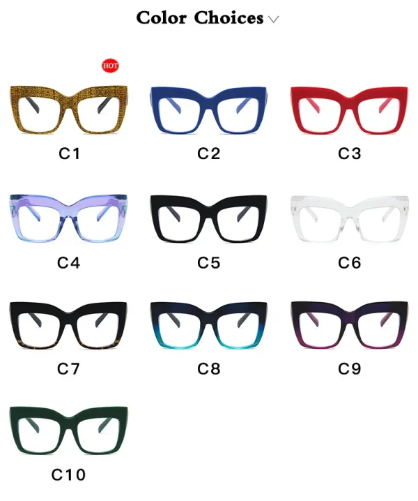 Retro Oversized Square Glasses Women Optical Eyewear Fashion Frames Blue Light Blocking Internet Celebrity Man Personality - Image 6
